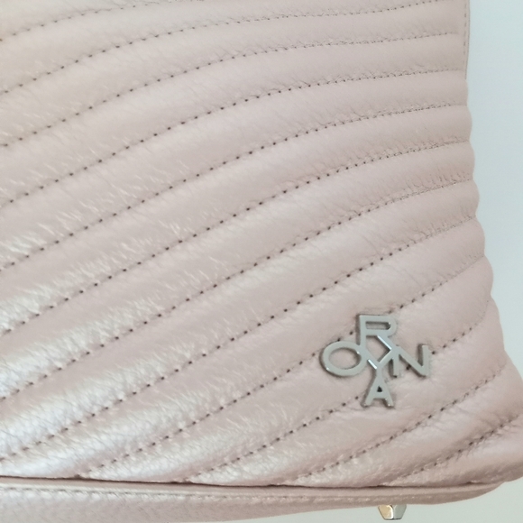 🔵 orYANY Pebble Leather Convertible Tote Bag - Metallic Pink Brand New - Picture 12 of 12